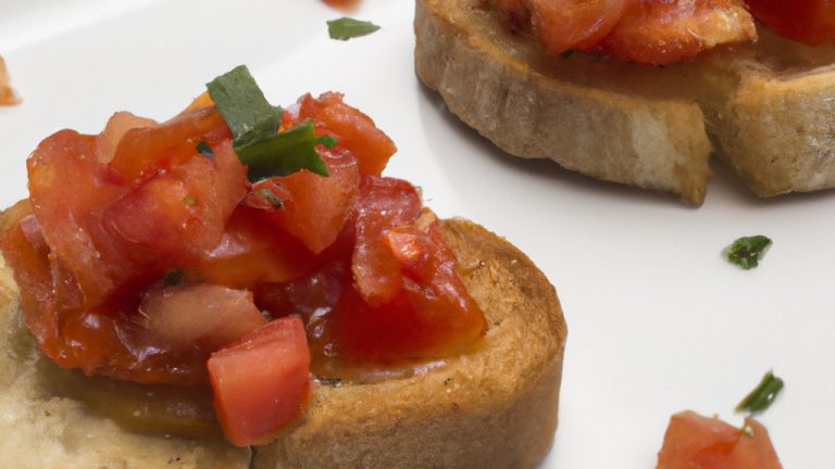 Bruschetta italiana ao tomate