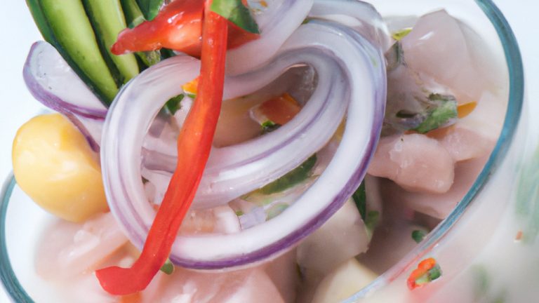 Ceviche peruano refrescante