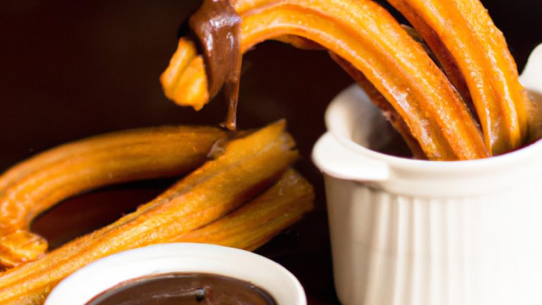 Churros espanhóis com chocolate