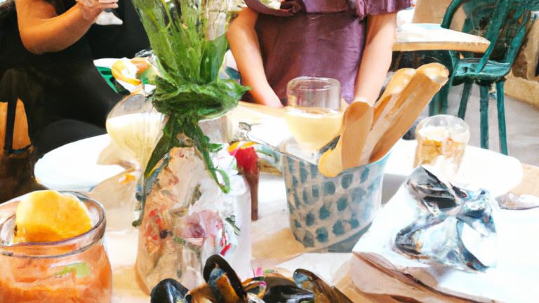 Moules frites belga com mariscos