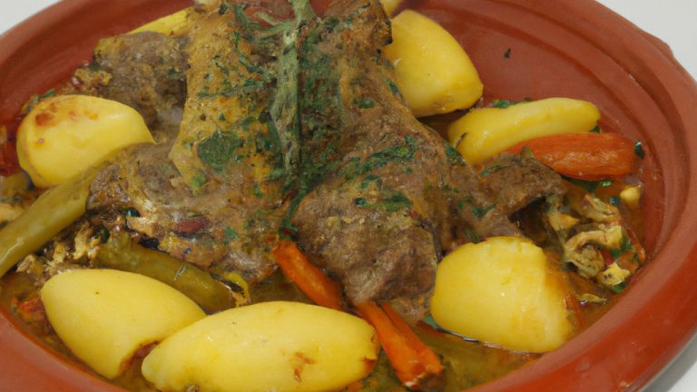 Tagine marroquino de cordeiro