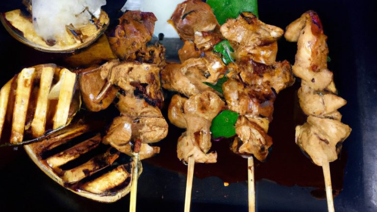 Yakitori japonês de frango