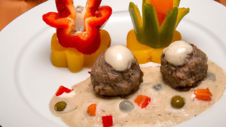 Almôndegas de carne com legumes
