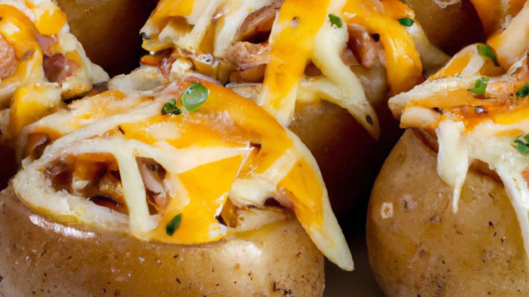 Batata Assada com Recheio de Frango.