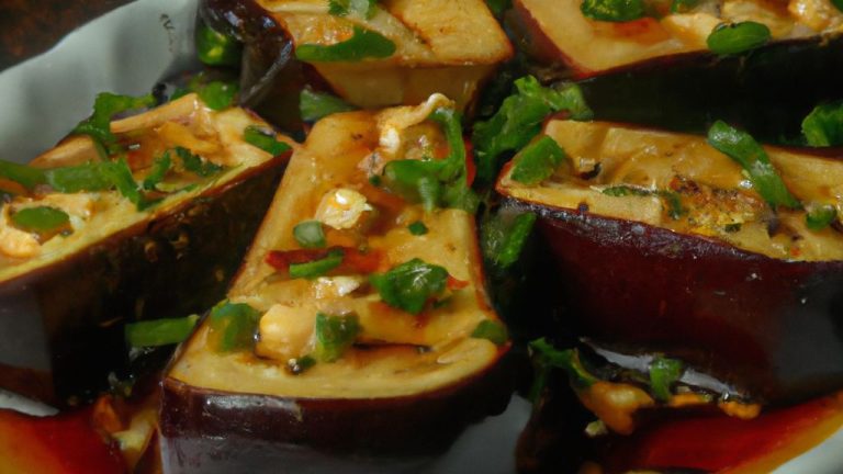 Berinjelas Recheadas com Tofu Seco