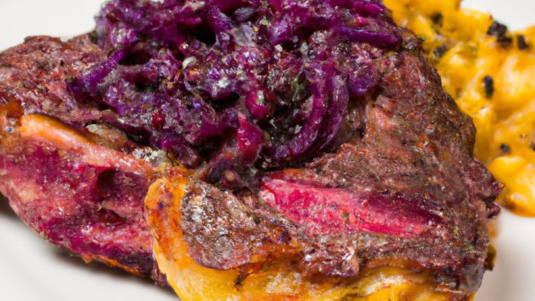 Bife com cebola caramelizada