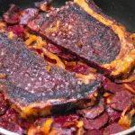 Bife de Chorizo na Frigideira