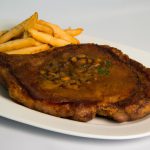 Bisteca à milanesa assada