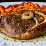 Bisteca com molho de mostarda