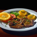 Bisteca de porco ao molho de laranja