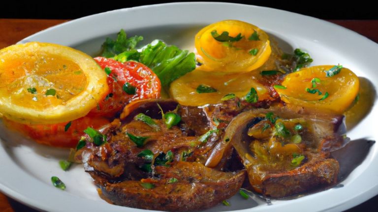 Bisteca de porco ao molho de laranja