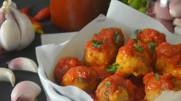 Almôndegas ao forno com molho de tomate