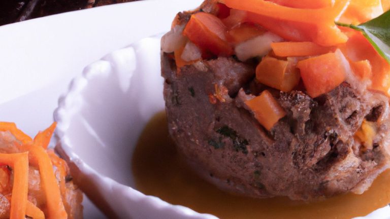 Almôndegas de carne com legumes
