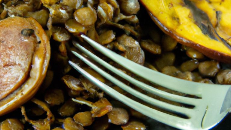 Assado de lentilhas e cogumelos