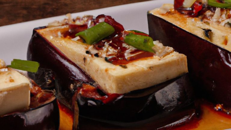 Berinjelas Recheadas com Tofu Seco
