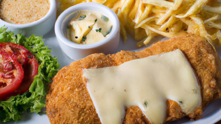 Bife à milanesa empanado com queijo