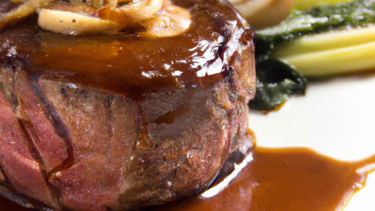 Bife com cebola caramelizada