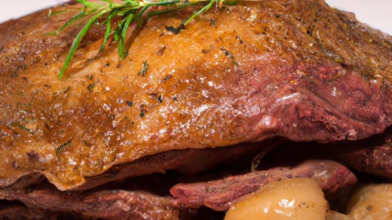 Bife no forno com molho de cogumelos
