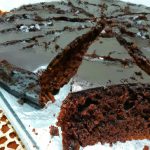 Bolo de chocolate com cacau em pó