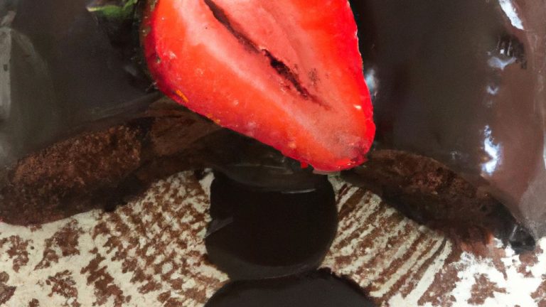 Bolo de chocolate com morango