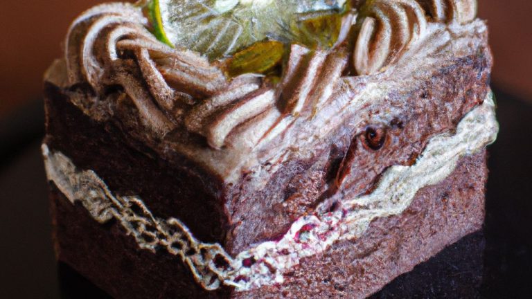 Bolo de chocolate com mousse de limão