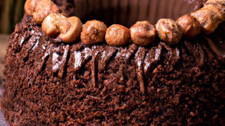 Bolo de chocolate com recheio de leite Ninho