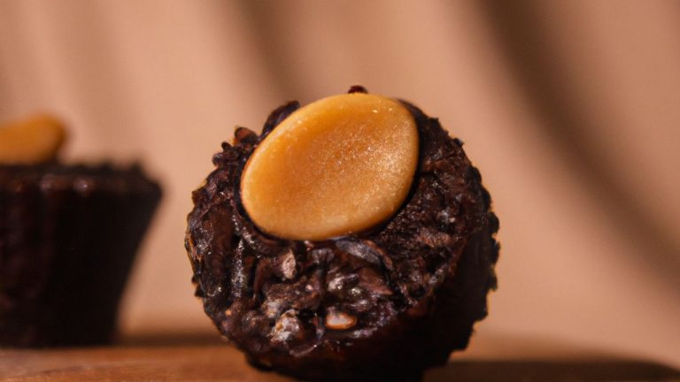 Bombom de chocolate com amendoim