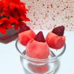 Bombom de morango com leite em pó