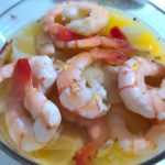 Camarão em água de coco e pimenta