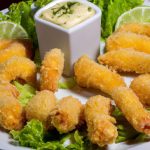 Camarão empanado em panko