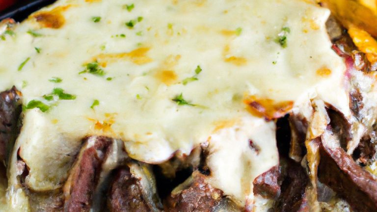 Carne moída assada com queijo