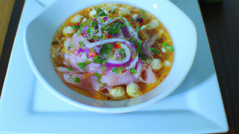 Ceviche de camarão e atum