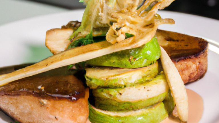 Contra-filé com foie gras e maçã