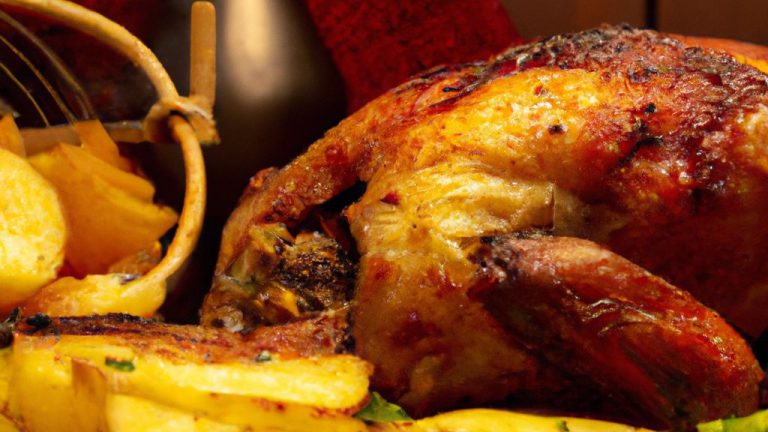 Coxa de frango assada no forno com batata