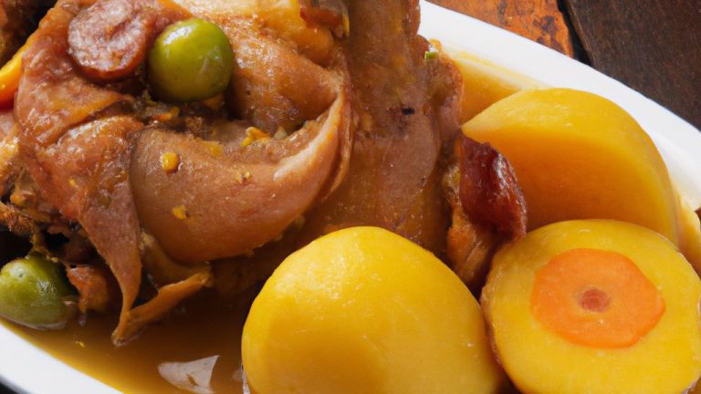 Coxa de frango cozida com batata