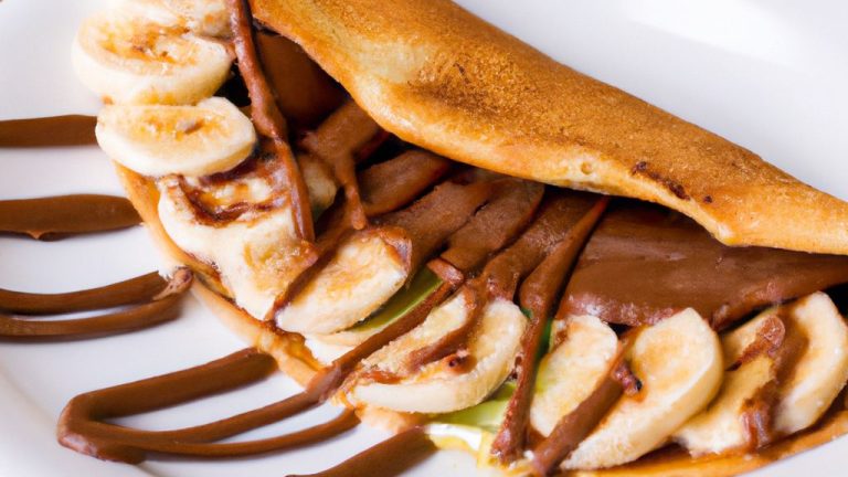 Crepioca de chocolate fit com banana