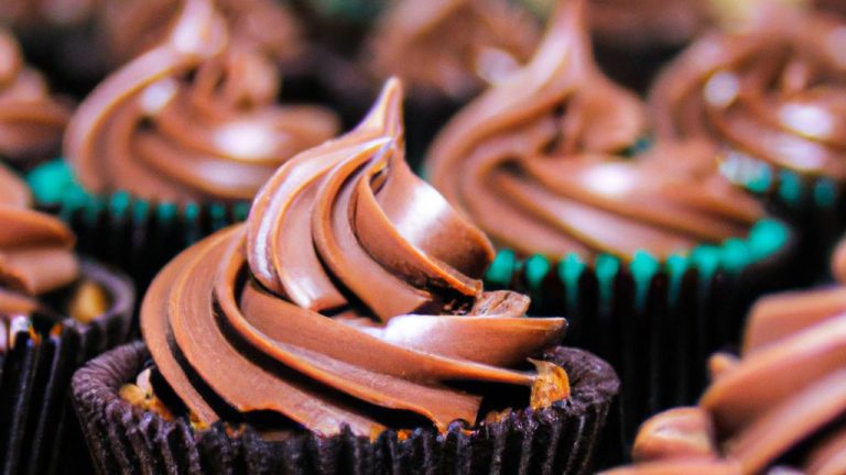 Cupcake de chocolate e ganache