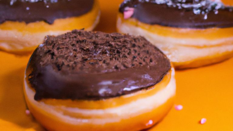Donuts com cobertura de chocolate
