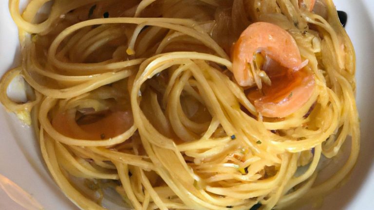 Espaguete com Azeite e Salmão