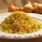 Farofa de alho poró e ervilha