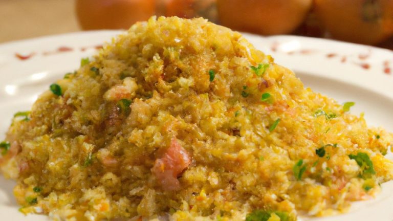 Farofa de alho poró e ervilha