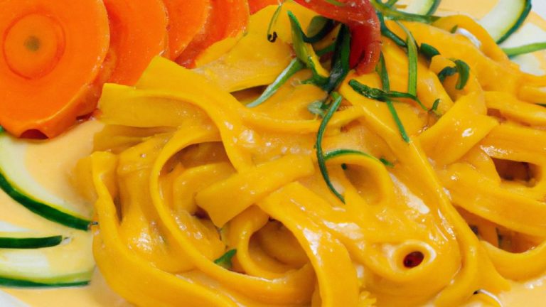 Fettuccine de Cenoura e abobrinha