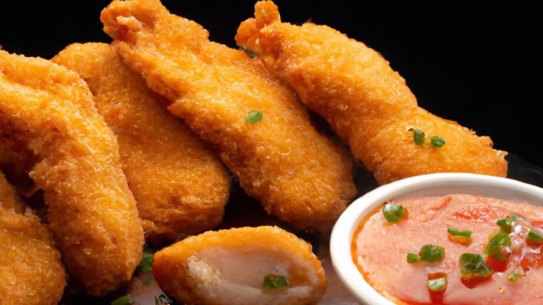 Filé de frango frito empanado