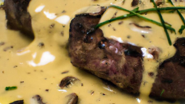 Filé mignon com molho de cogumelo