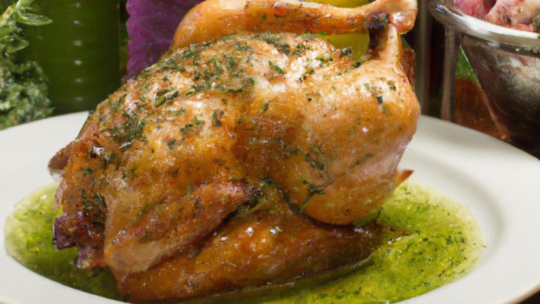 Frango assado com ervas e limão siciliano