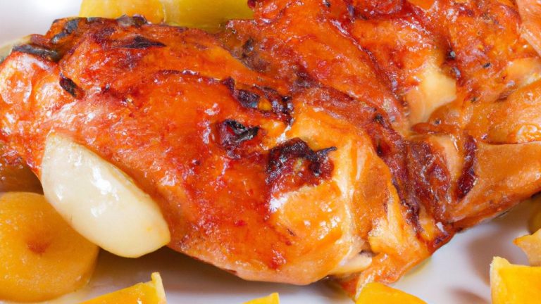 Frango estufado com abacaxi
