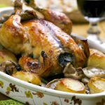 Frango Estufado com Cogumelos