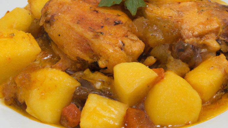 Frango guisado com batatas