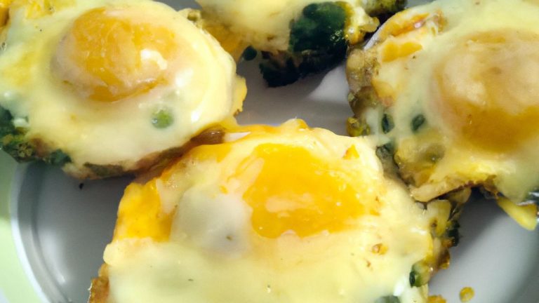 Fritada de ovos com brócolis e cheddar