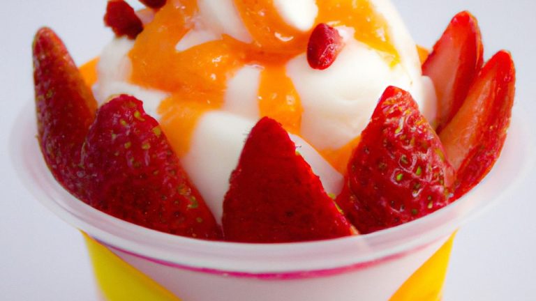 Frozen Yogurt de Manga com Morango